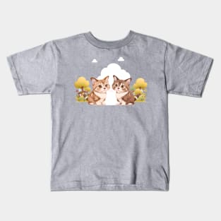Youthful Siamese Charm Kids T-Shirt